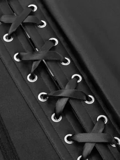 Corset noir sans bretelles sous la poitrine en polyester avec bandage dans le dos Busiter
