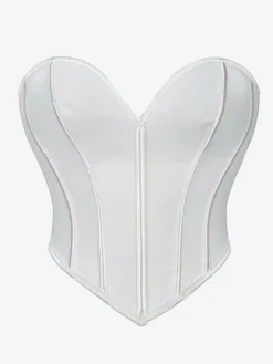 Corsets pour femmes en polyester rose à lacets en forme de cœur Lingerie d'intérieur