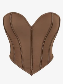 Corsets pour femmes en polyester rose à lacets en forme de cœur Lingerie d'intérieur