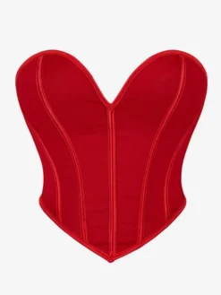 Corsets pour femmes en polyester rose à lacets en forme de cœur Lingerie d'intérieur
