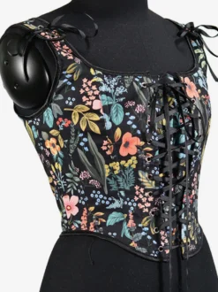Corset vintage Vêtements vintage pour femmes Rubans en polyester Polyester