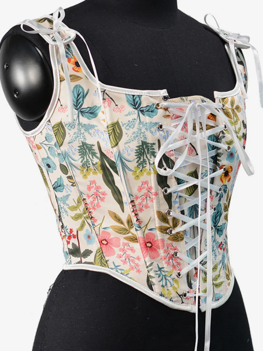 Corset vintage Vêtements vintage pour femmes Rubans en polyester Polyester