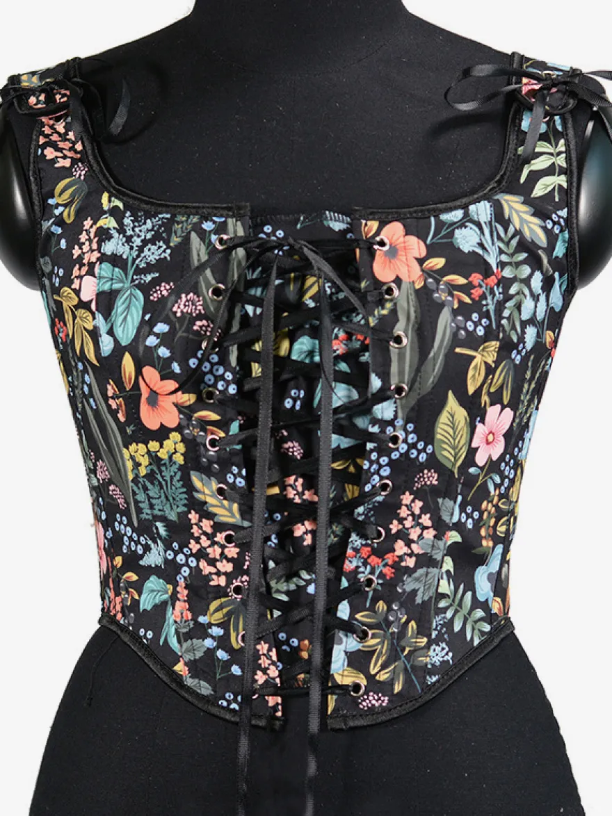 Corset vintage Vêtements vintage pour femmes Rubans en polyester Polyester
