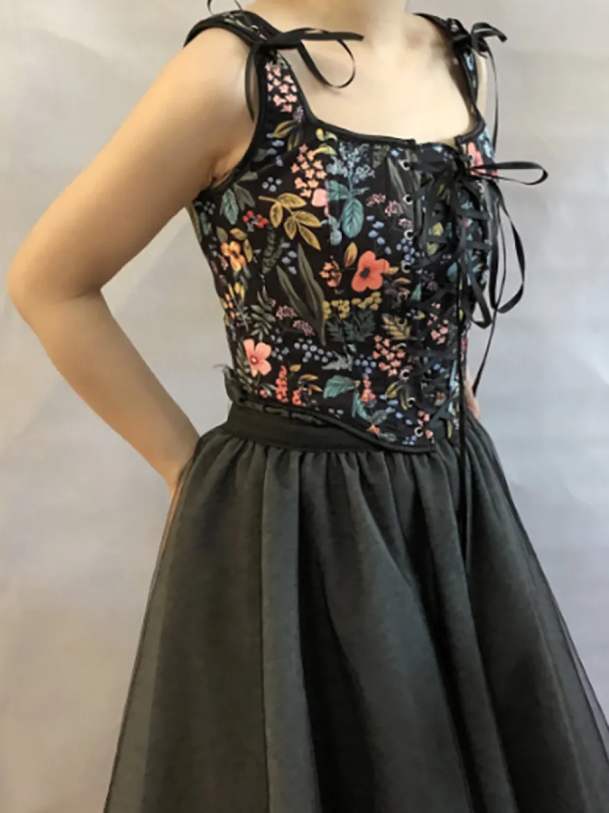 Corset vintage Vêtements vintage pour femmes Rubans en polyester Polyester