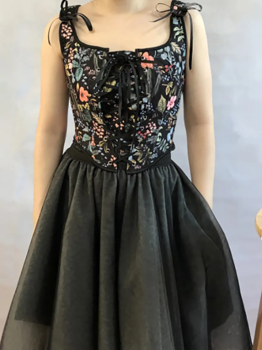 Corset vintage Vêtements vintage pour femmes Rubans en polyester Polyester