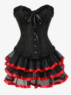 Corset vintage Vêtements vintage pour femmes Polyester
