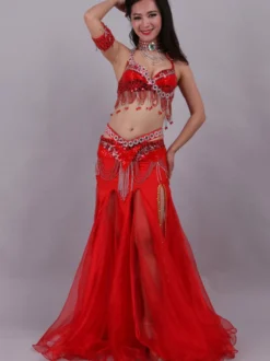 Costume de danse du ventre Costume de danse Bollywood à paillettes