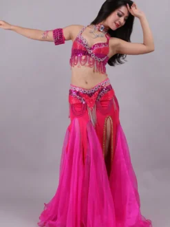 Costume de danse du ventre Costume de danse Bollywood à paillettes