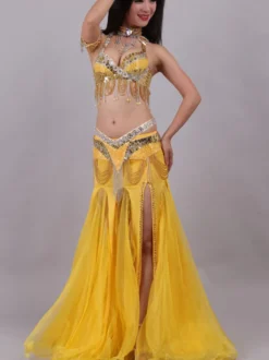 Costume de danse du ventre Costume de danse Bollywood à paillettes