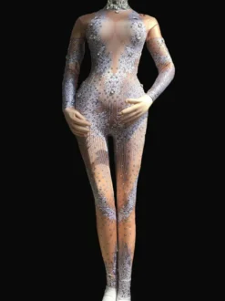 Costume De Danse Jazz Déguisements Halloween Femmes Sexy Jumpsuit Tenue De Nuit Club