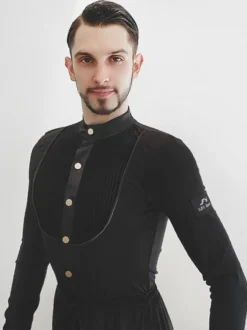 Costume De Danse Latine Homme Top Manches Longues Transparentes Sexy