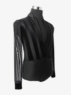 Costume De Danse Latine Homme Top Manches Longues Transparentes Sexy