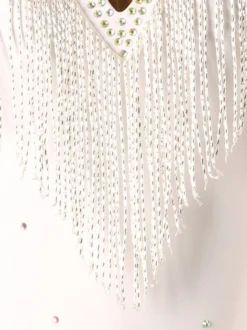 Costume de danse latine robe blanche en Lycra et spandex pour femmes vêtements de danse