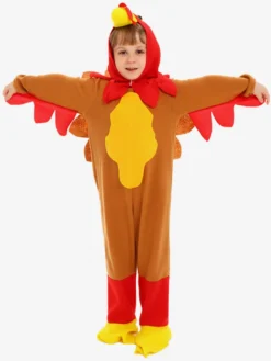 Costume de dinde de Thanksgiving pour enfants peluche kigurumi pour spectacle.