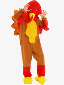 Costume de dinde de Thanksgiving pour enfants peluche kigurumi pour spectacle.