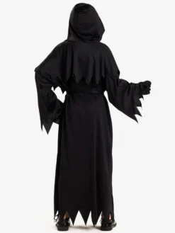 Costume de Faucheuse d'Halloween pour enfants robe de démon gothique tenue de scène