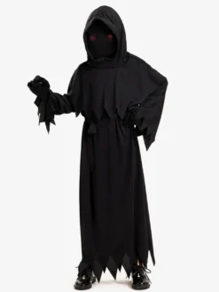 Costume de Faucheuse d'Halloween pour enfants robe de démon gothique tenue de scène