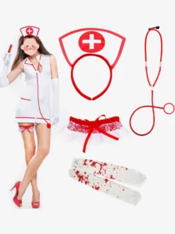 Costume De Lingerie D'infirmière Sexy Pour Boîte De Nuit Pour Femmes Déguisement Sexy