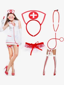 Costume De Lingerie D'infirmière Sexy Pour Boîte De Nuit Pour Femmes Déguisement Sexy