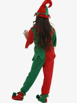 Costume De Noël Cadeaux Noël Enfants Pantalon De Chapeau En Fibre De Polyester Rouge Ensemble De 3 Pièces Costumes De Vacances De Noël