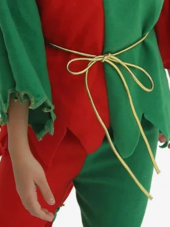 Costume De Noël Cadeaux Noël Enfants Pantalon De Chapeau En Fibre De Polyester Rouge Ensemble De 3 Pièces Costumes De Vacances De Noël