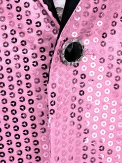 Costume de performance rétro à manches longues en polyester pour hommes