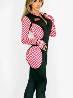 Costume de pilote de course sexy en lingerie polyester