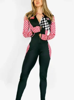 Costume de pilote de course sexy en lingerie polyester