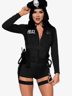 Costume De Police Sexy En Polyester Attrayant