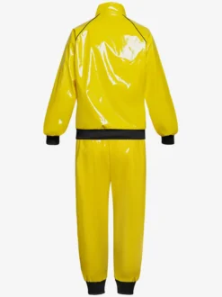 Costume de scène rétro disco en cuir verni brillant déguisement