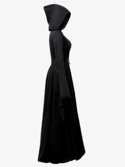 Costume de sorcière d'Halloween personnage gothique noir