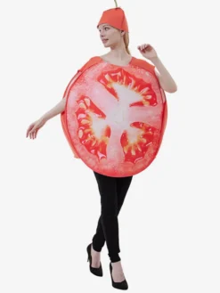 Costume de tranche de fruit d'halloween costume de spectacle de scène de tomate de légume adulte combinaison de tomate cos