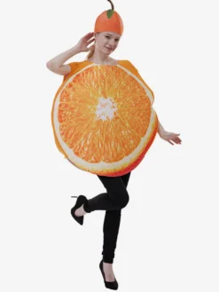 Costume de tranche de fruit drôle d'halloween Costume Orange pour adulte Costume de spectacle de Bar de fête de légumes