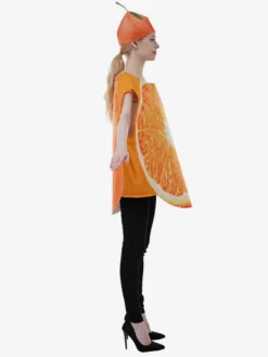Costume de tranche de fruit drôle d'halloween Costume Orange pour adulte Costume de spectacle de Bar de fête de légumes