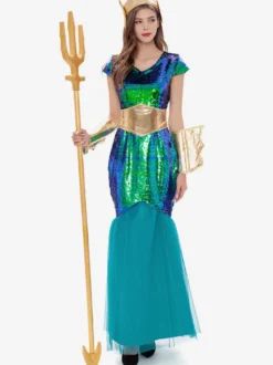 Costume d'Halloween Neptune mascarade de pharaon grec romain antique Cosplay