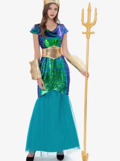 Costume d'Halloween Neptune mascarade de pharaon grec romain antique Cosplay