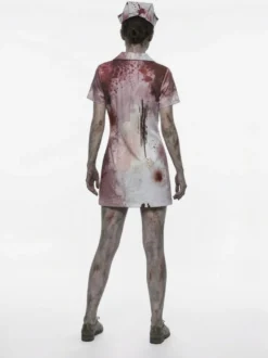 Costume d'infirmière zombie sanglant pour Halloween (femme)