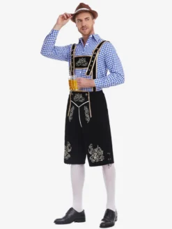 Costume d'Oktoberfest allemand bavarois Lederhosen pour hommes