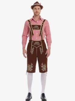 Costume d'Oktoberfest allemand bavarois Lederhosen pour hommes