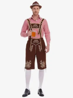 Costume d'Oktoberfest allemand bavarois Lederhosen pour hommes