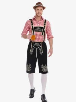 Costume d'Oktoberfest allemand bavarois Lederhosen pour hommes