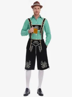 Costume d'Oktoberfest allemand bavarois Lederhosen pour hommes