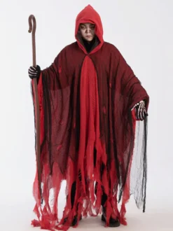 Costume effrayant de cape fantôme en lambeaux pour Halloween
