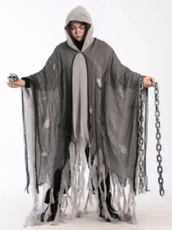 Costume effrayant de cape fantôme en lambeaux pour Halloween