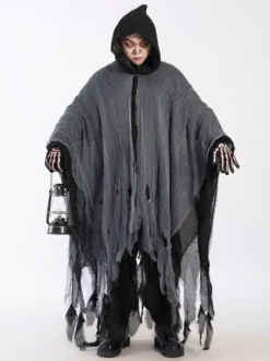 Costume effrayant de cape fantôme en lambeaux pour Halloween