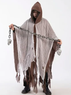 Costume effrayant de cape fantôme en lambeaux pour Halloween