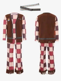 Costume hippie pour homme vêtements rétro à manches longues et franges