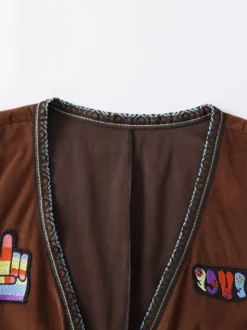 Costume hippie pour homme vêtements rétro à manches longues et franges
