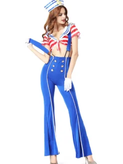 Costume marins bleus adultes ensemble de costumes de vacances Halloween Cosplay