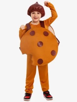 Costumes Biscuit Enfants Combinaison Gilet Déguisement Halloween Marron Café